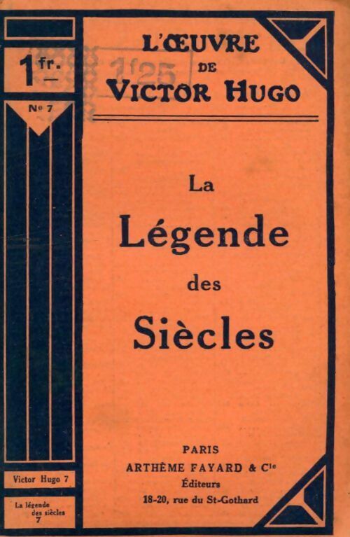 La légende des siècles Tome VII - Victor Hugo - Livre