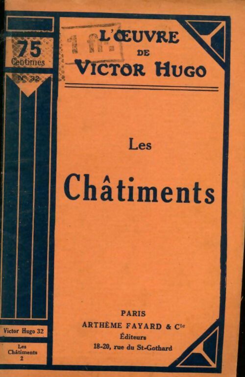 Les châtiments Tome II - Victor Hugo - Livre