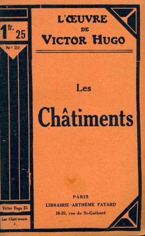 Les châtiments Tome III - Victor Hugo - Livre