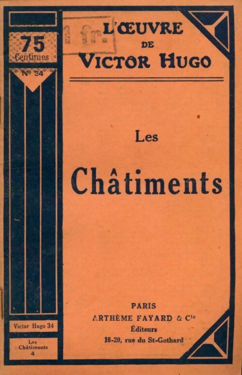 Les châtiments Tome IV - Victor Hugo - Livre