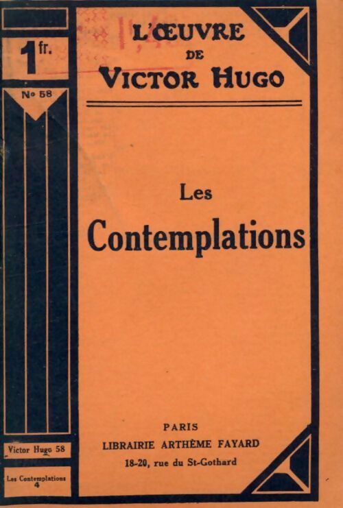 Les contemplations Tome IV - Victor Hugo - Livre