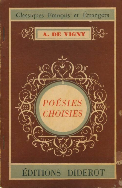 Poésies choisies - Alfred De Vigny - Livre