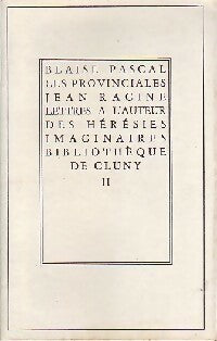 Les provinciales Tome II - Blaise Pascal - Livre