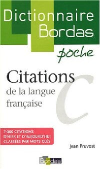 Citations de la langue française - Jean Pruvost - Livre