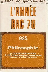 L'année bac 78 : Philosophie - Inconnu - Livre