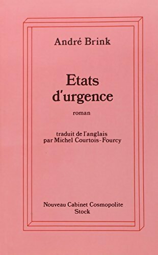 Etats d'urgence - André Brink - Livre