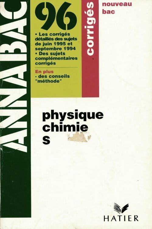 Physique chimie S Corrigés - Yves Kaminsky - Livre