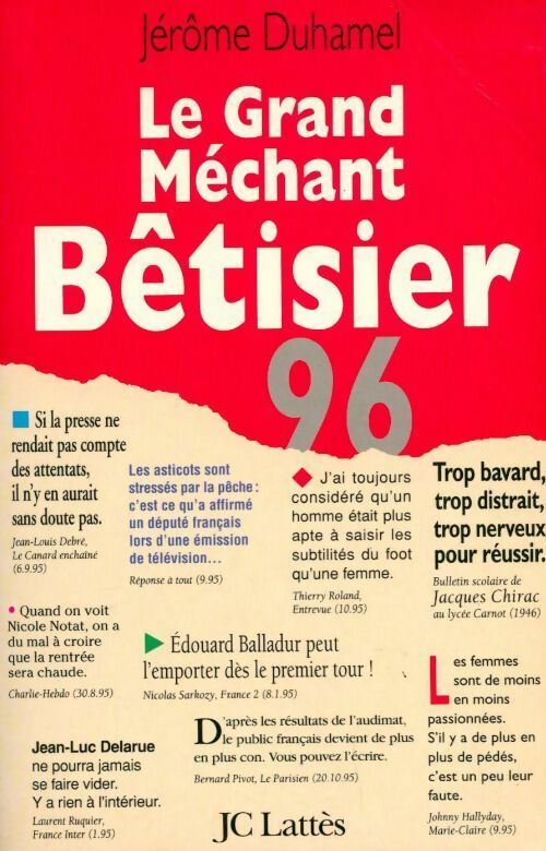 Le grand méchant bêtisier 96 - Jérôme Duhamel - Livre
