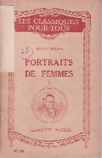 Portraits de femmes Tome II - Charles-Augustin Sainte-Beuve - Livre