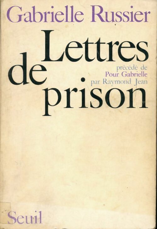 Lettres de prison - Gabrielle Russier - Livre