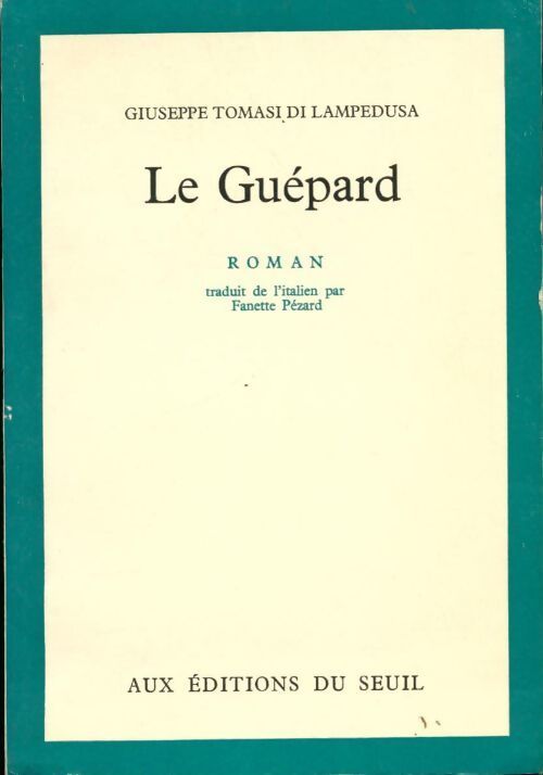 Le guépard - Giuseppe Tomasi Di Lampedusa - Livre