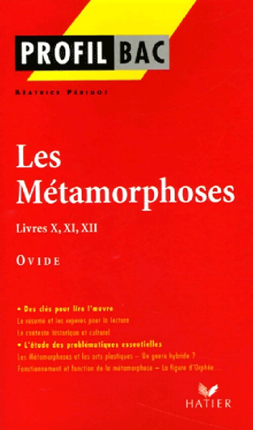 Les métamorphoses : Livres X, XI et XII - Ovide - Livre