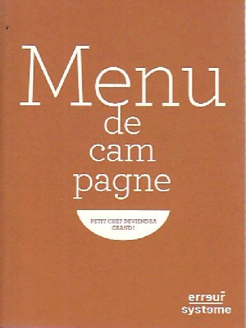 Menu de campagne - Mathieu Goguel - Livre