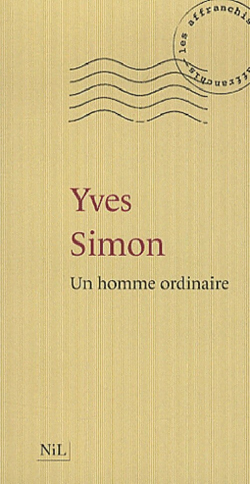 Un homme ordinaire - Yves Simon - Livre