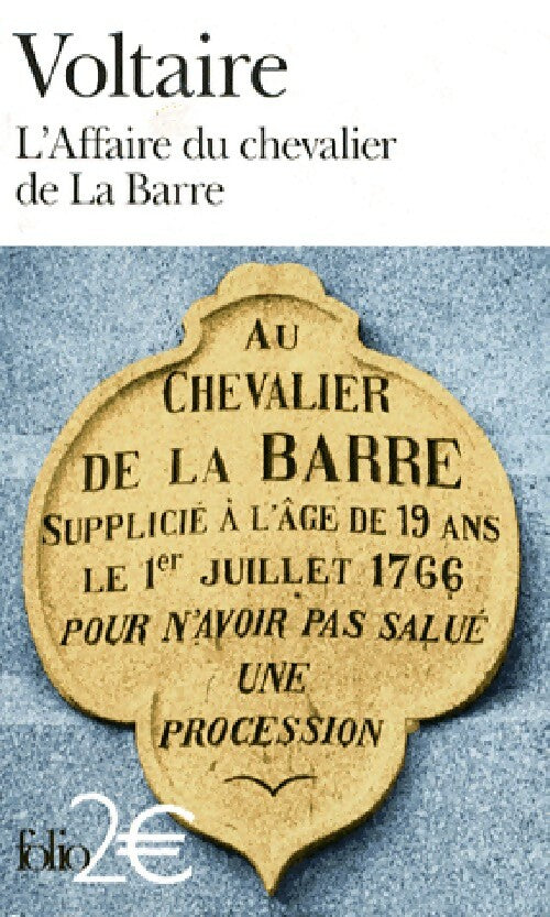 L'affaire du chevalier de la barre - Voltaire - Livre