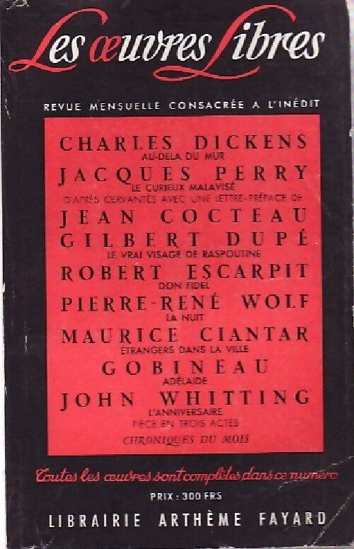 Au-dela du mur / Le curieux malavisé / Le vrai visage de Raspoutine / Don Fidel / La nuit / Etrangers dans la ville / L'anniversaire - Collectif - Livre