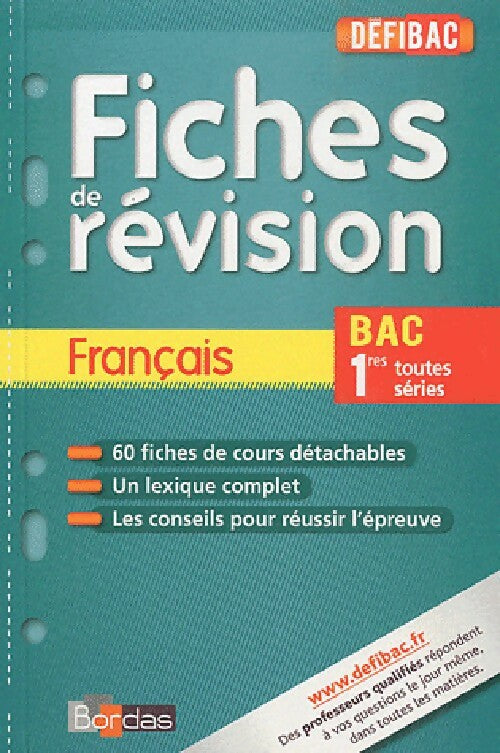 Français 1ères toutes séries, fiches de révision - Collectif - Livre