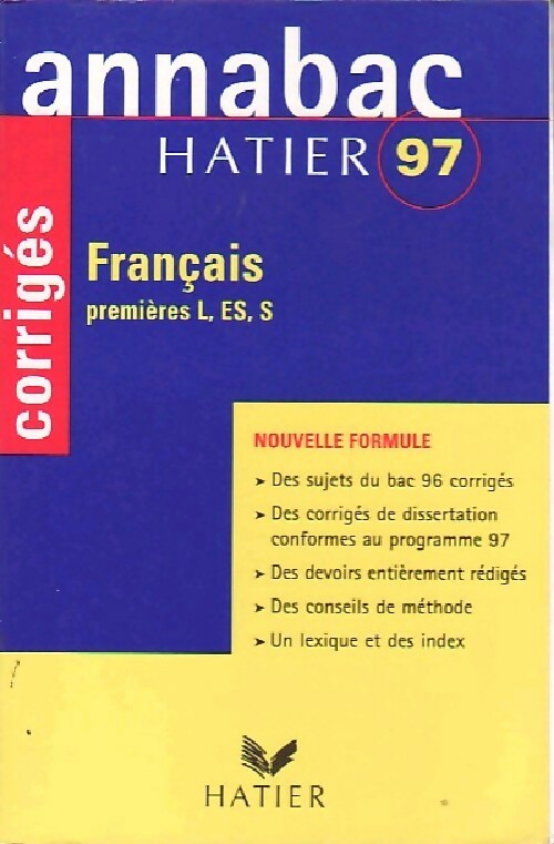 Français année 1997, premières L, ES, S - Sylvie Azerad - Livre