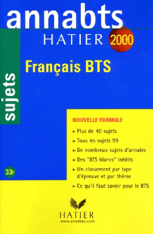 Français BTS sujets 2000 - Anne Boyer-Vidal - Livre