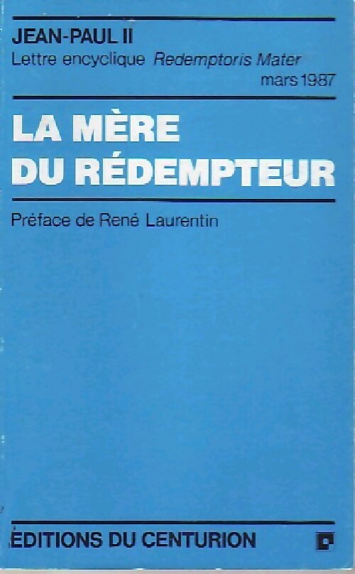 La mère du rédempteur - Jean-Paul II - Livre