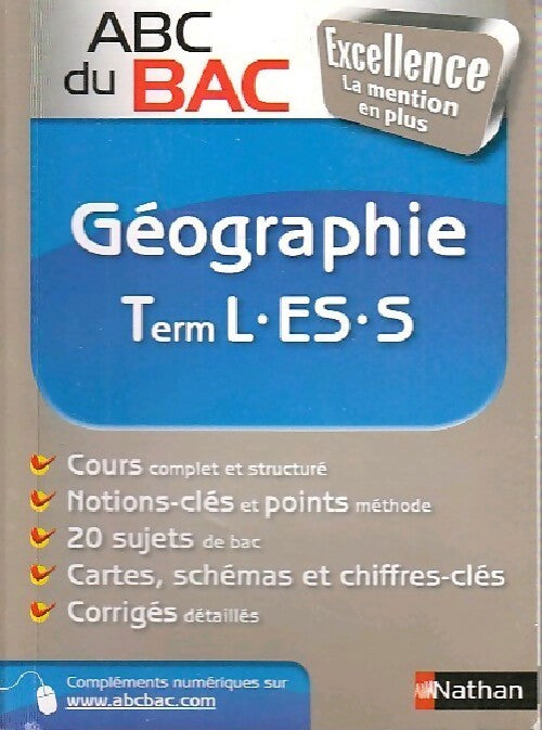 Géographie Terminales L, ES, S - François Vincent, Heinrich Jannot - Livre