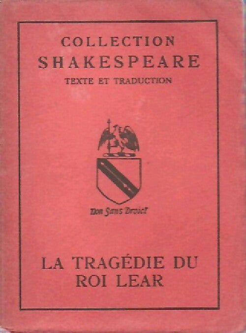 La tragédie du roi Lear - William Shakespeare - Livre