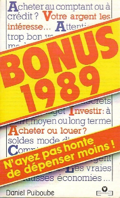 Bonus 1989 - Daniel Puiboube - Livre