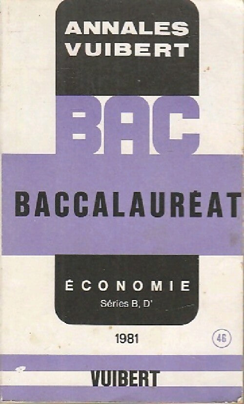 Economie Terminale B,D' 1981 - Inconnu - Livre