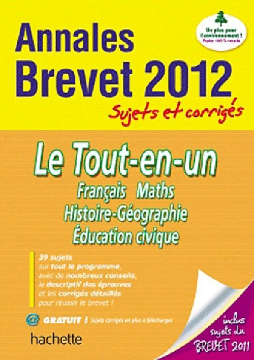Annales brevet 2012. Le tout en un - Collectif - Livre