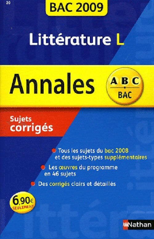 Littérature L : Sujets corrigés (2009) - philippe Douet - Livre