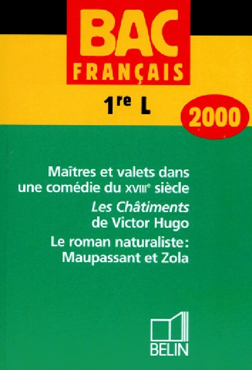 Bac Français 1er L 2000 - Collectif - Livre