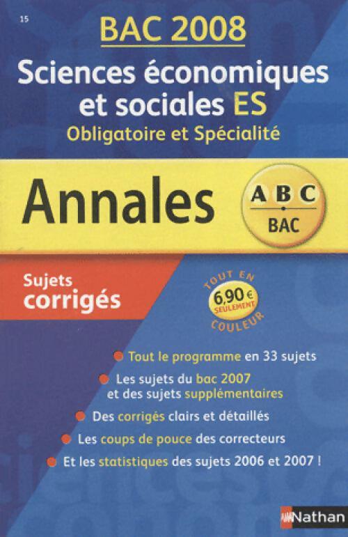 Sciences économiques et sociales ES, sujets et corrigés 2003 - Collectif - Livre