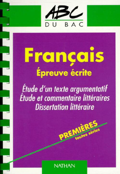 Français - Epreuve Ecrite Premières - Eric Duchâtel - Livre