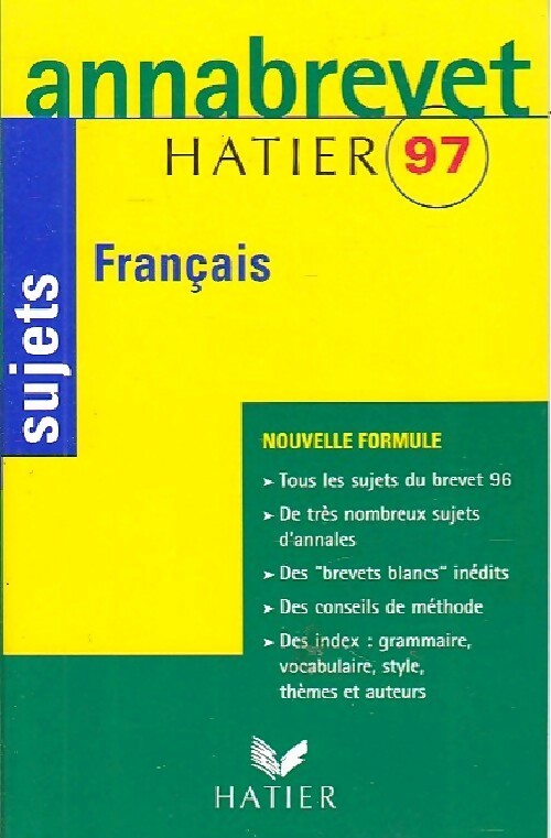 Français Brevet Sujets 1997 - Evelyne Amon - Livre