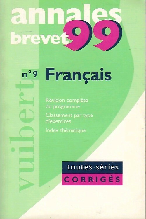 Français Brevet corrigés 1999 - Moïse Fdida - Livre