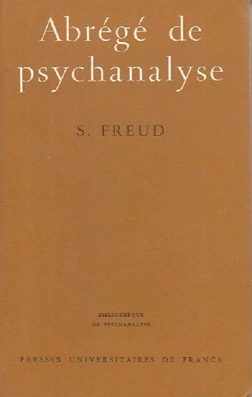 Abrégé de psychanalyse - Sigmund Freud - Livre