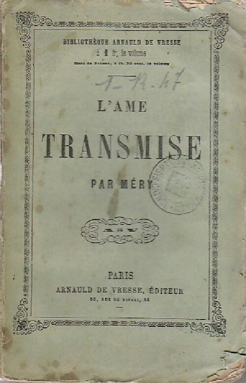L'âme transmise - Méry - Livre