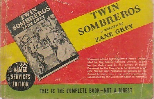 Twin sombreros - Zane Grey - Livre