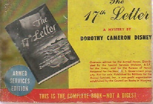 The 17th letter - Dorothy Cameron Disney - Livre
