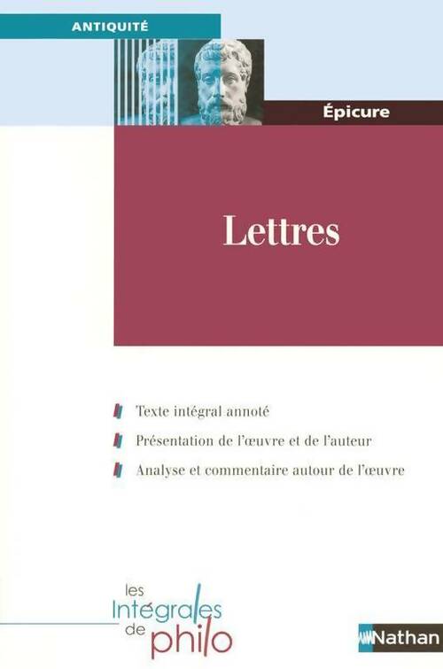Lettres - Epicure - Livre