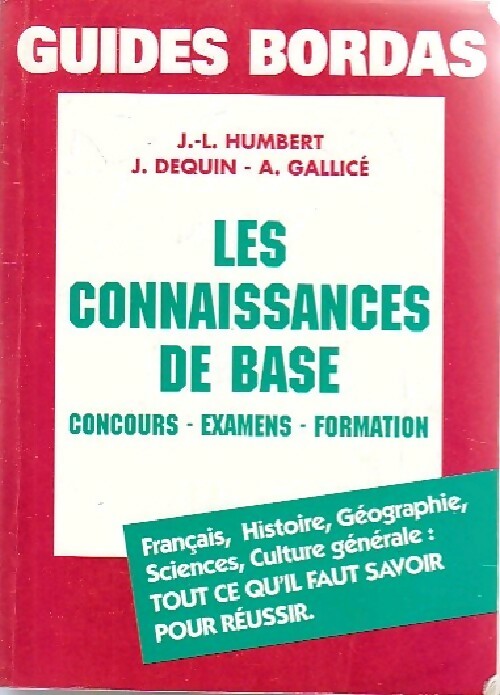 Les connaissances de base - J-L. Humbert, J. Dequin - Livre