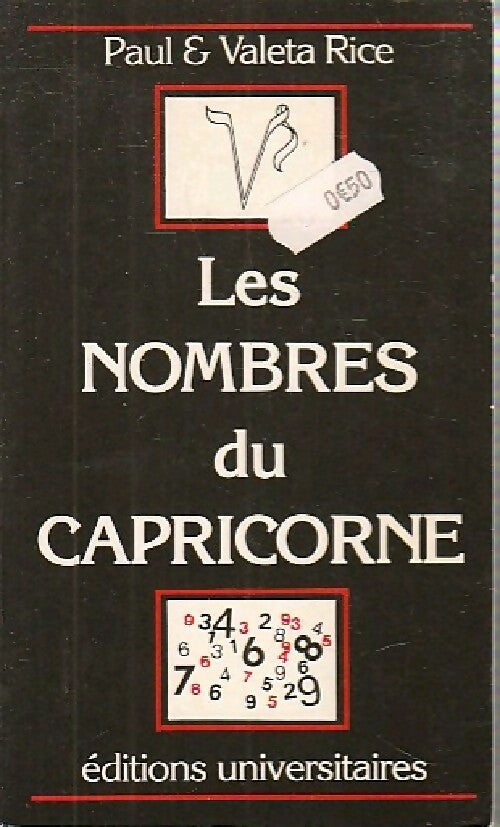 Les nombres du capricorne - Paul Rice - Livre