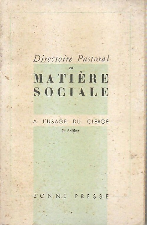 Directoire Pascal en matière sociale - Collectif - Livre