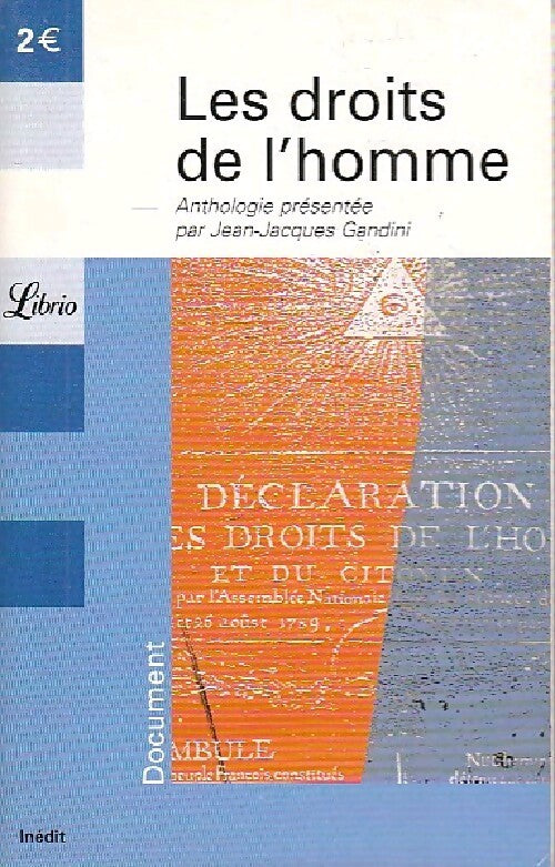 Les Droits de l'homme - Jean-Jacques Gandini - Livre