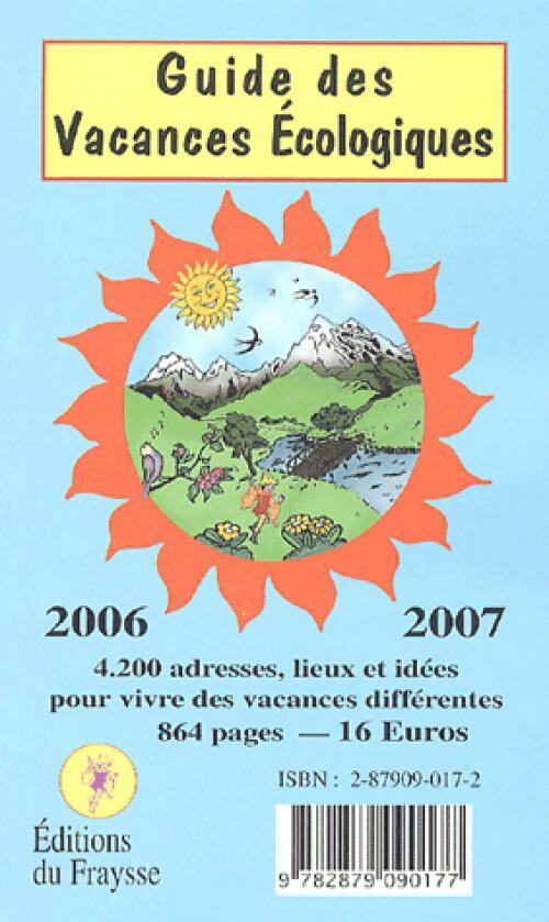 Guide des vacances écologiques 2007 - Collectif - Livre
