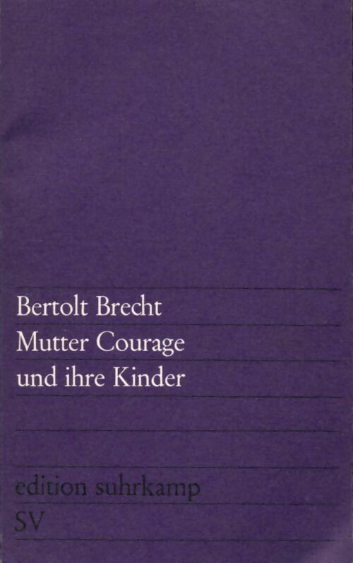 Mutter Courage und ihre kinder - Bertolt Brecht - Livre