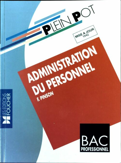 Administration du personnel - F Pinson - Livre