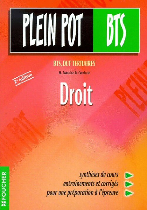 Droit BTS, DUT tertiaires - M. Fontaine, R. Cavalerie - Livre