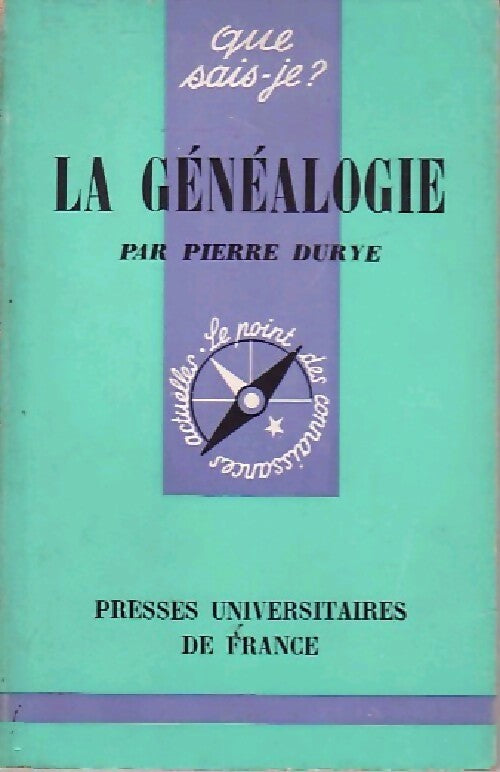 La généalogie - Pierre Durye - Livre