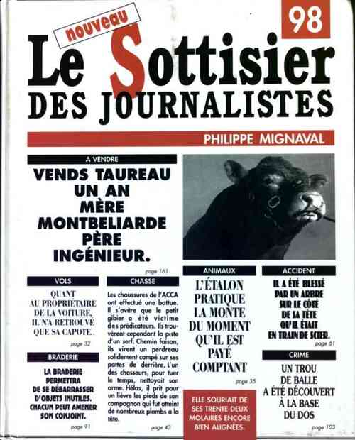 Le nouveau sottisier des journalistes 98 - Philippe Mignaval - Livre